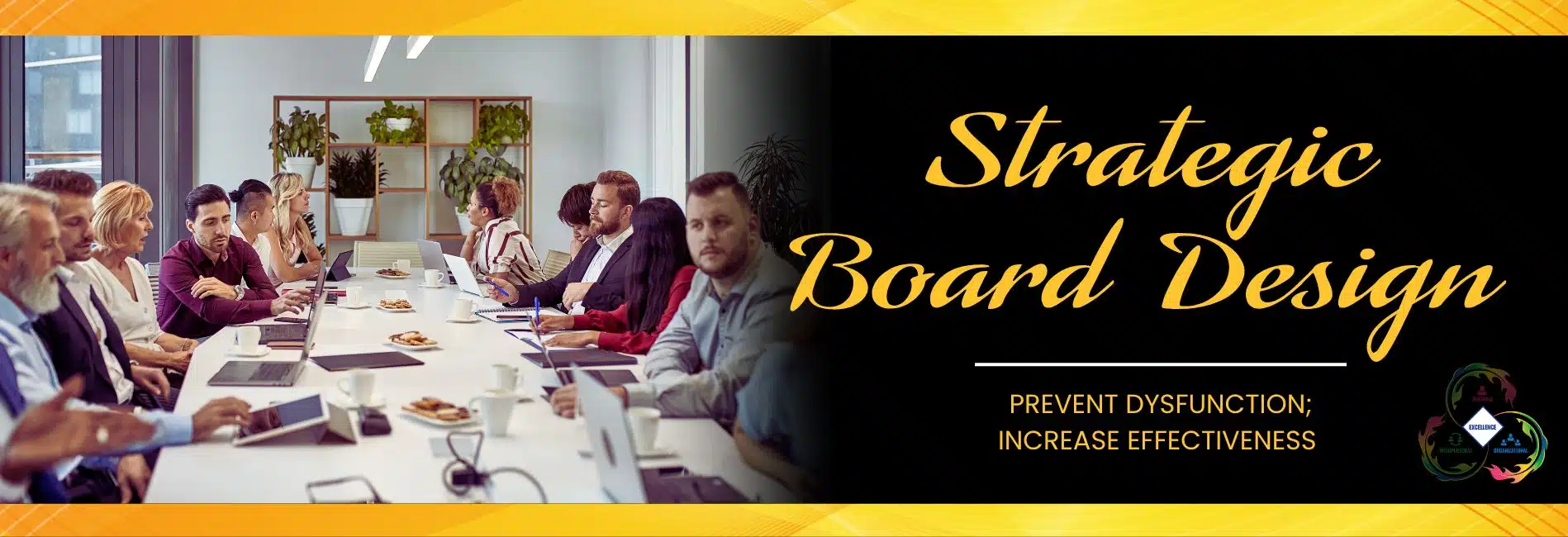 Strategic Board Design Strategic Board Design. Picture of smiling board members of diverse ages